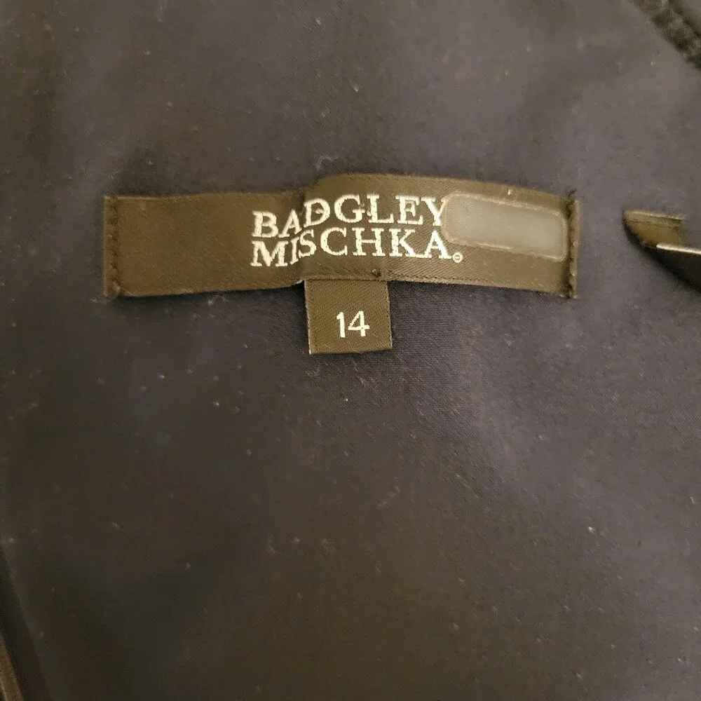 Badgley Mischka Formal Navy Blue Dress Size 14 - Picture 6 of 6